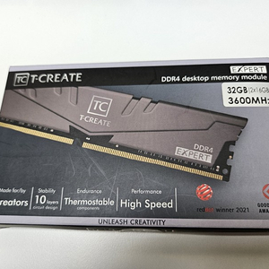 DDR4 3600 32GB (16GBX2) TeamGroup T-CREATE DDR4-3600 CL18 EXPERT 램 렘