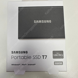 [판매중] 삼성 포터블 외장 SSD T7 500gb 새제품