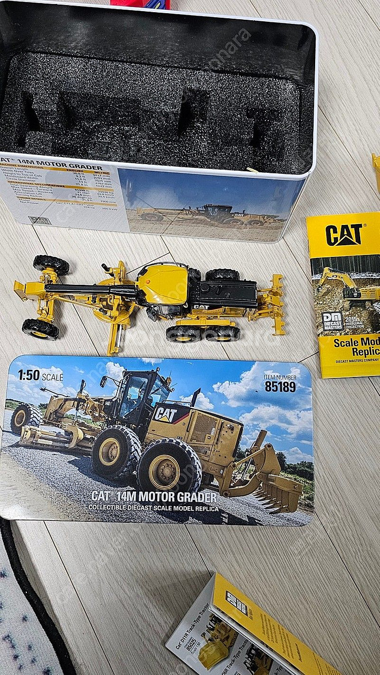 중장비 모형 다이캐스트 캐터필러 CAT 14m 모터 그레이더 1:50 dm85189 85027--0