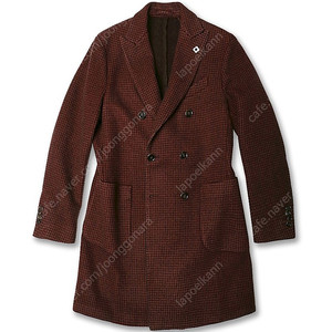 라르디니 [Lardini] Burgundy Check Loro Piana Italy Double Coat