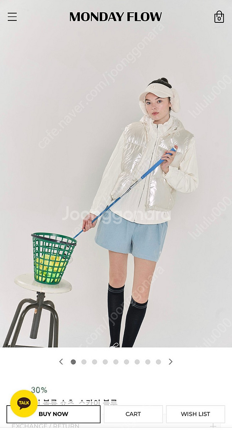 먼데이플로우 코듀로이 골프 쇼츠 S--7