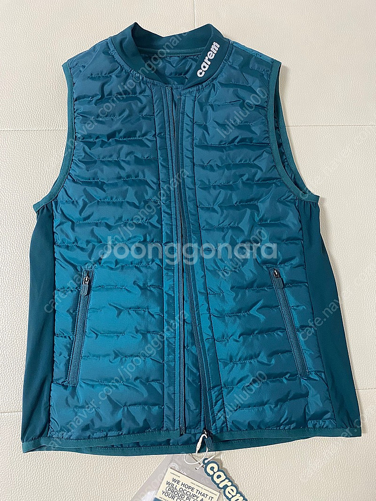 카렘골프 투지퍼 패딩 베스트(블랙, 그린, 사이즈M)--1