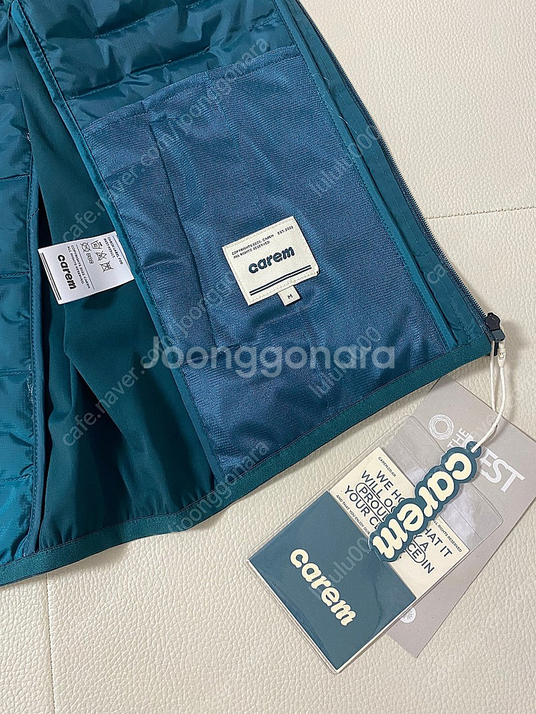 카렘골프 투지퍼 패딩 베스트(블랙, 그린, 사이즈M)--2