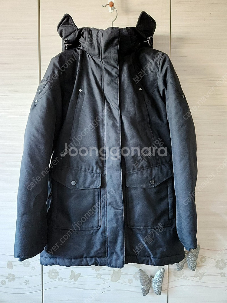 옷장정리)))라푸마 거위털패딩 90사이즈 모자털없음--0