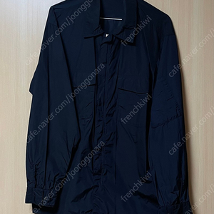 오라리 나일론 집 셔츠 / auralee nylon zip shirt / 4 / navy