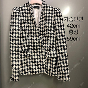 ZARA 자라 하운드체크 트위드 자켓 xs 9만원