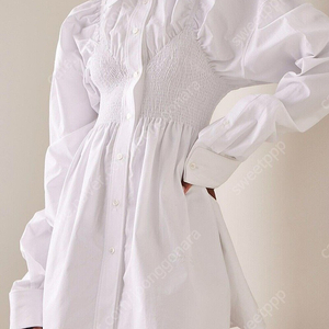 알렉산더왕 smoked poplin mini shirt dress