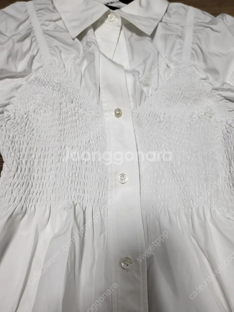 알렉산더왕 smoked poplin mini shirt...--3