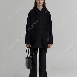 klean Claude Hooded half coat (Black)