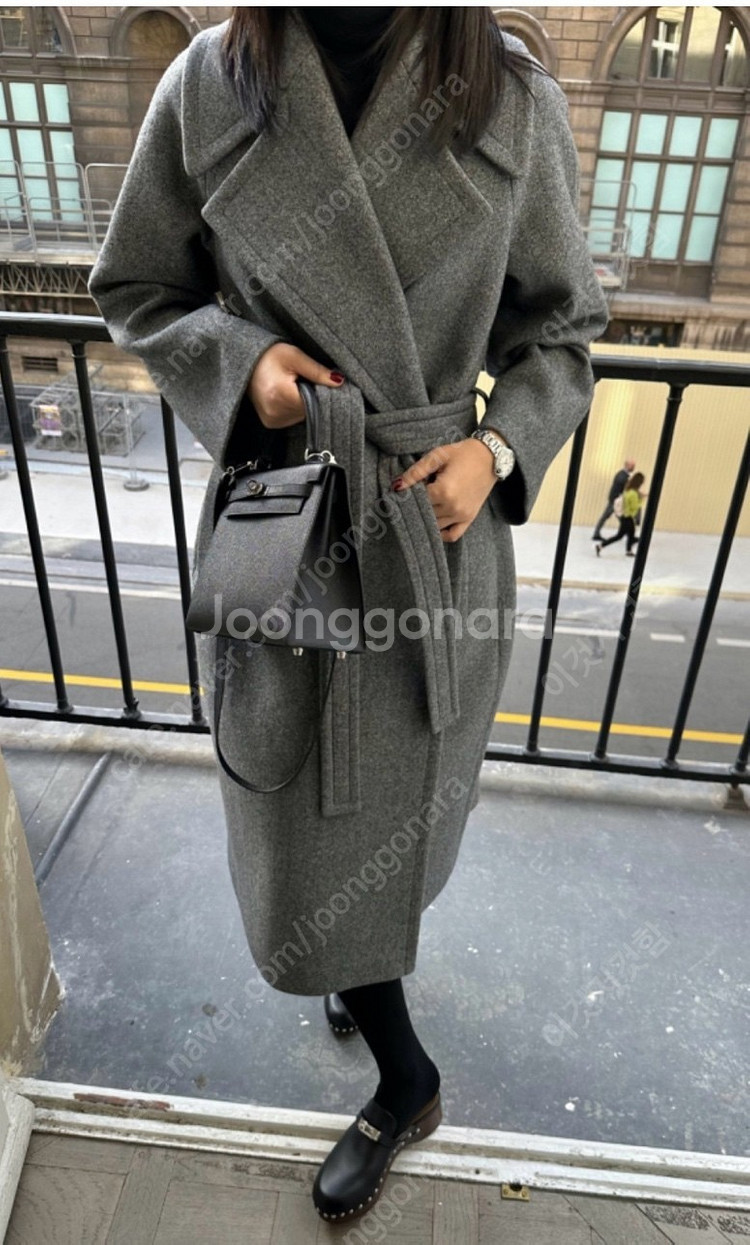 myeyeko 마이아이코 그레이 울 코트 s 사이즈--0