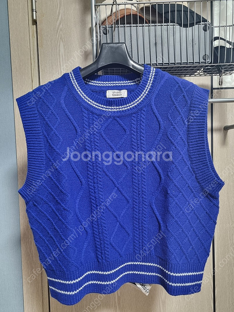 스튜디오 톰보이 꽈배기 숏베스트-블루(택포--3