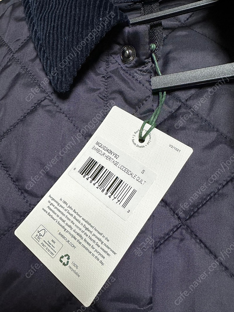 바버 barbour 헤리티지 리데스데일 S 네이비 새상품--1