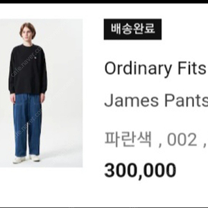 오디너리핏츠 James Pants Used - Blue 002 공용