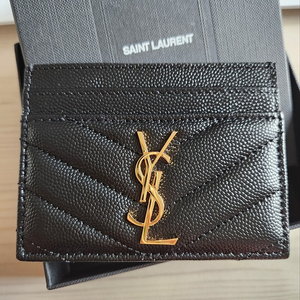 생로랑 YSL 금장 카드지갑 카드홀더 모노그램 마틀라세 미사용 새제품