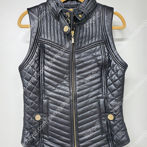 GUESS by marcian 천연 가죽 바이커 vest