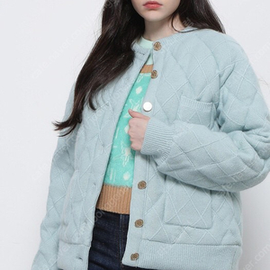 SJYP 니트다운자켓 한섬자켓 여성 니트 패딩 자켓