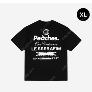 피치스 르세라핌 티셔츠 XL peaches