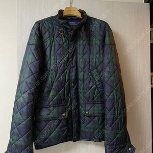 [판매] 폴로 랄프로렌 퀼팅 점퍼 M사이즈 퀼팅바이커 자켓 블랙와치 네이비 Polo ralph lauren quilting jacket black watch biker