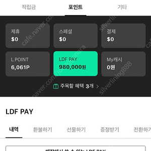 LDF 98만원 포인트 판매합니다 > 90만원