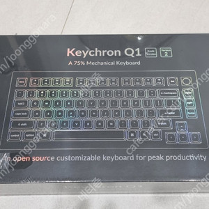 키크론 Q1 노브 그레이 적축 알루미늄 커스텀 기계식 키보드