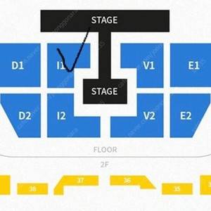 (티켓값포함) 아이브 팬미팅 I1 6열 통로 플로어 3월10 일요일 양도2연석
