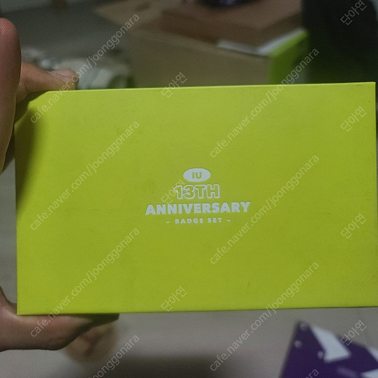 아이유 13주년 기념 뱃지 포카 이미지