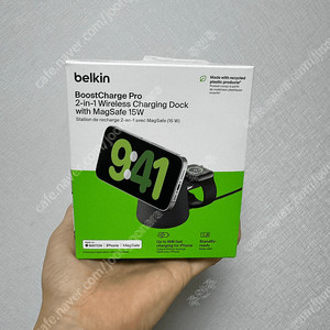 ​벨킨 부스트업 프로 맥세이프 15w 독 2in1 각도조절 무선 충전기 WIZ020bt