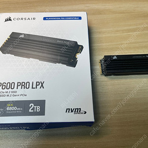커세어 m.2 SSD MP600 PRO LPX 2TB 판매합니다.