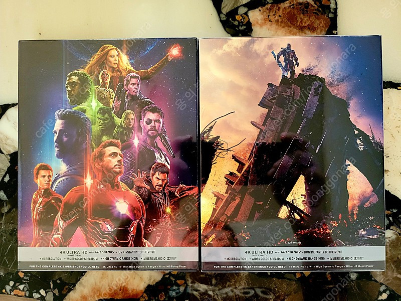 어벤져스3 인피니티워 4K 블루레이 스틸북 한정판 미개봉 새제품 / 어벤져스4 엔드게임 4K 블루레이 스틸북 한정판... 이미지