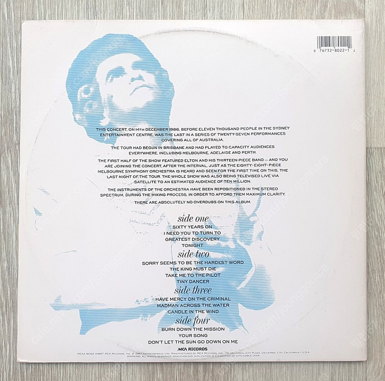 (LP 판매) 팝락 - 엘튼 존 (Elton John) Live In Australia (With The Melbo... 이미지