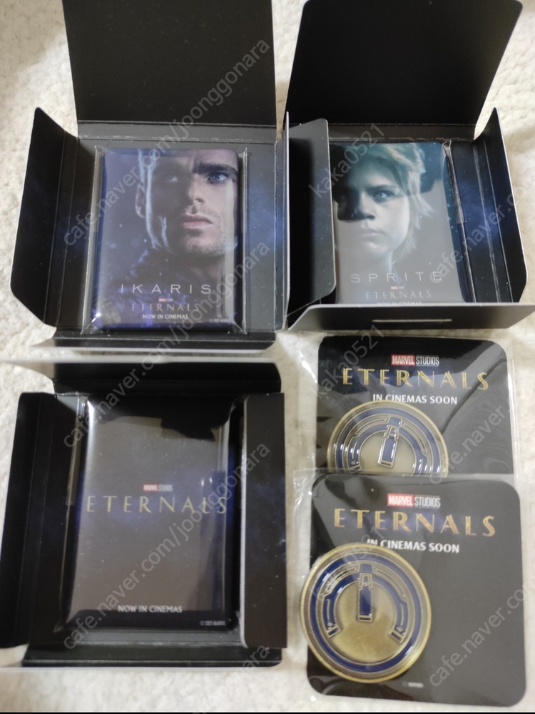 이터널스 굿즈 메가박스 스탠딩 포스터 세트 얼리버드 렌티큘러 포스터 코인 씨지브이 필름 마크 마그넷 이미지