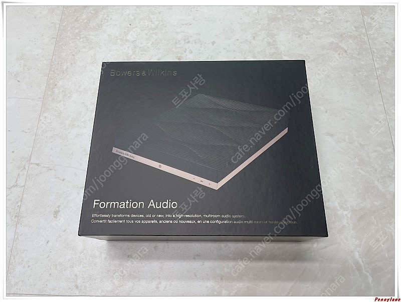 B&W 포메이션 듀오(화이트) + 전용 스탠드(실버) + 오디오 이미지