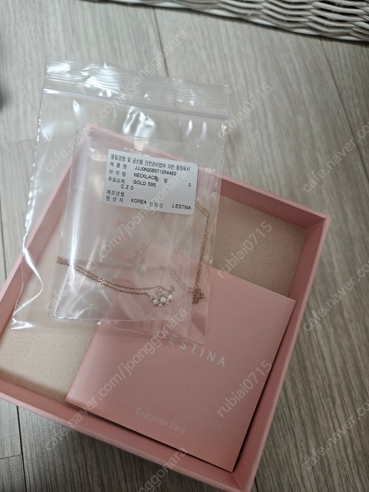 제이에스티나 14케이 조엘 티아라 세트 (목걸이+귀걸이) 새제품 팝니다. ** 이미지