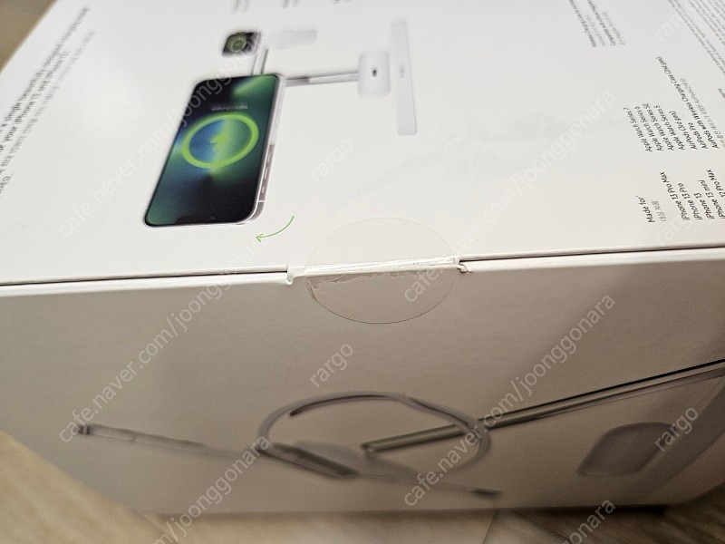 벨킨 부스트업 프로 3in1 맥세이프 15W 무선 충전 스탠드 WIZ017kr 화이트 미개봉--4