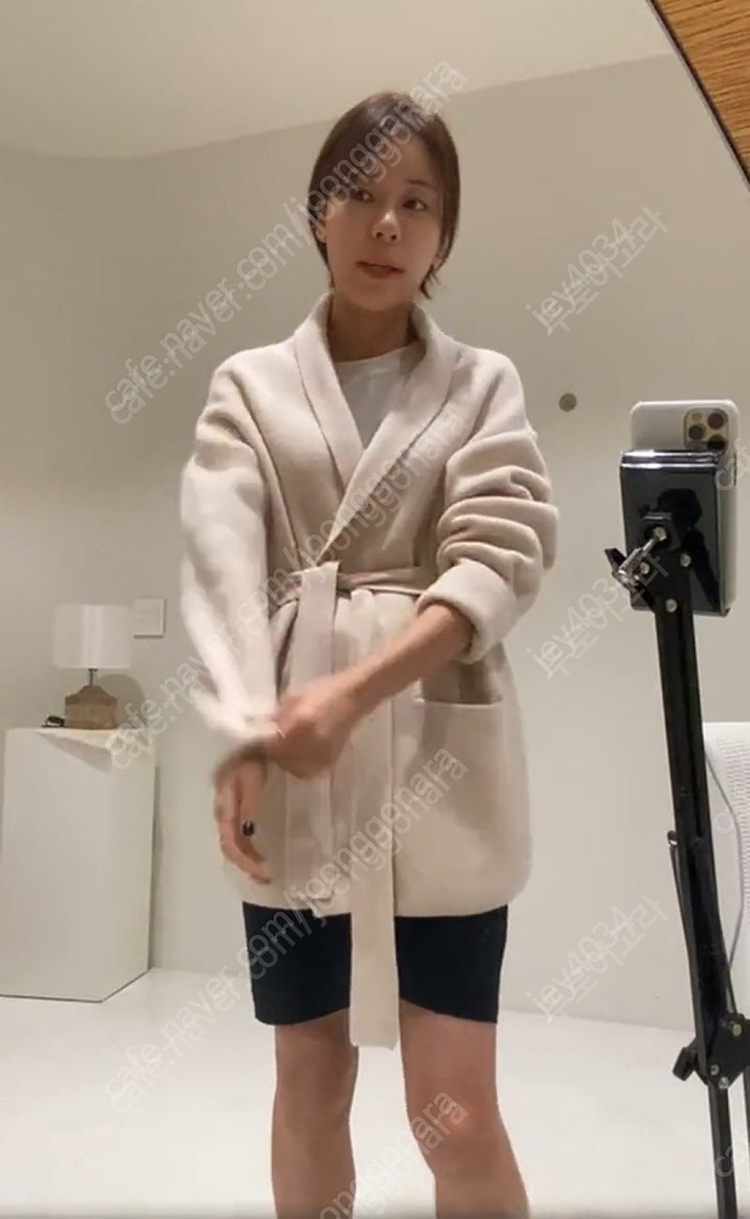 유메르 숄벨트 니트자켓 (시그니처 상품, 상태 좋아요) 이미지