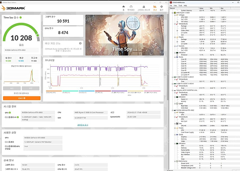 RTX4060 5600 각노루 본체 PC 이미지