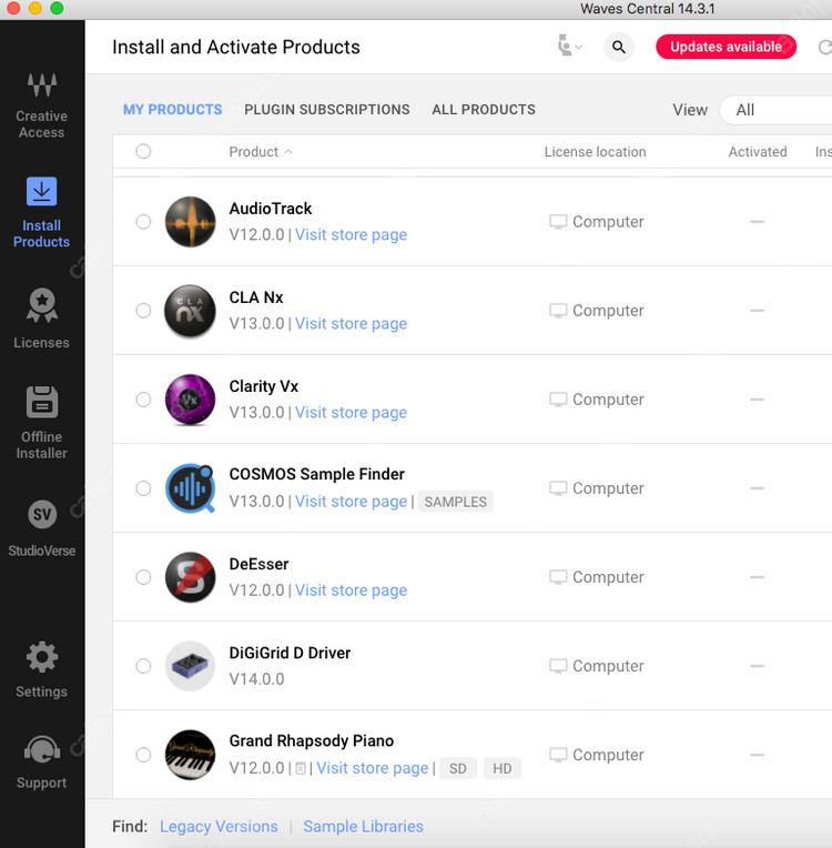 Waves Mercury 포함 번들 95% 이상 컬렉션 (큐베이스, 로직 프로 등 DAW 연동) 이미지
