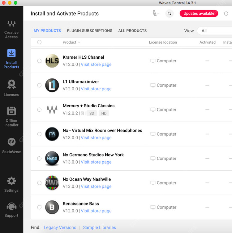Waves Mercury 포함 번들 95% 이상 컬렉션 (큐베이스, 로직 프로 등 DAW 연동) 이미지