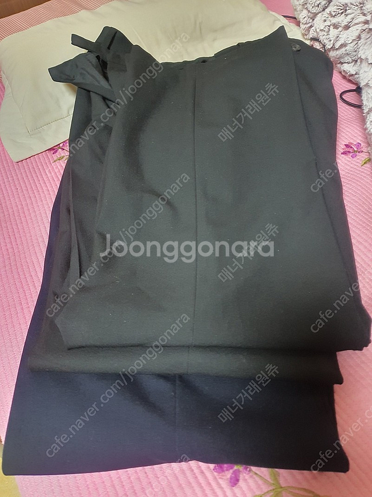 무신사 무탠다 와이드 슬랙스 히든밴딩 크림29, 베이직...--9