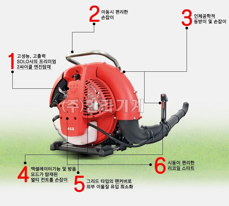 50[판매] ﻿SOLO468 엔진 송풍기,엔진브로워,눈청소,낙엽청소 이미지