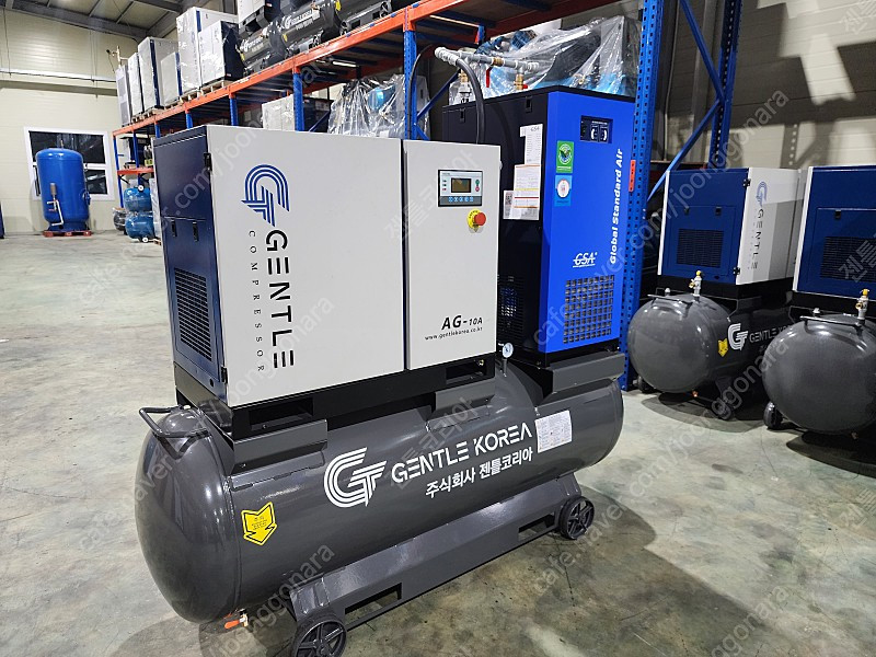 저렴한 신품 특가!)- 10마력 스크류 콤프렛서 500리터 드라이어 일체형 올인원! 이미지