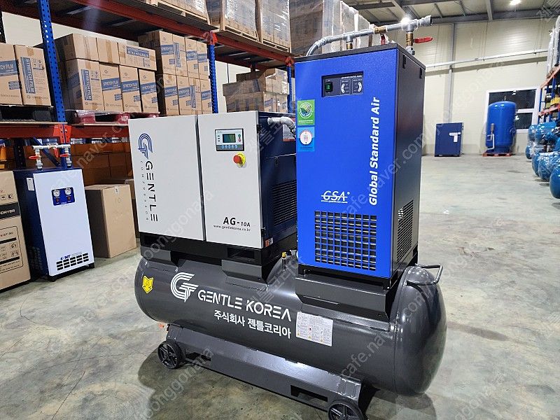 저렴한 신품 특가!)- 10마력 스크류 콤프렛서 500리터 드라이어 일체형 올인원! 이미지