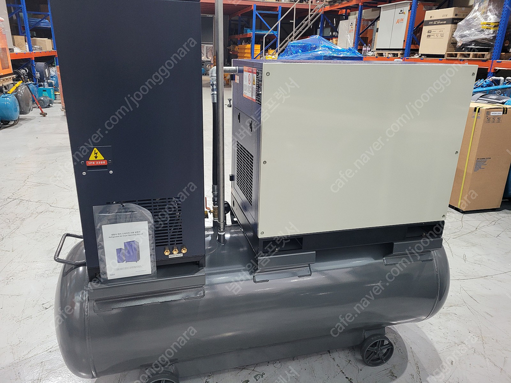 저렴한 신품 특가!)- 10마력 스크류 콤프렛서 500리터 드라이어 일체형 올인원! 이미지