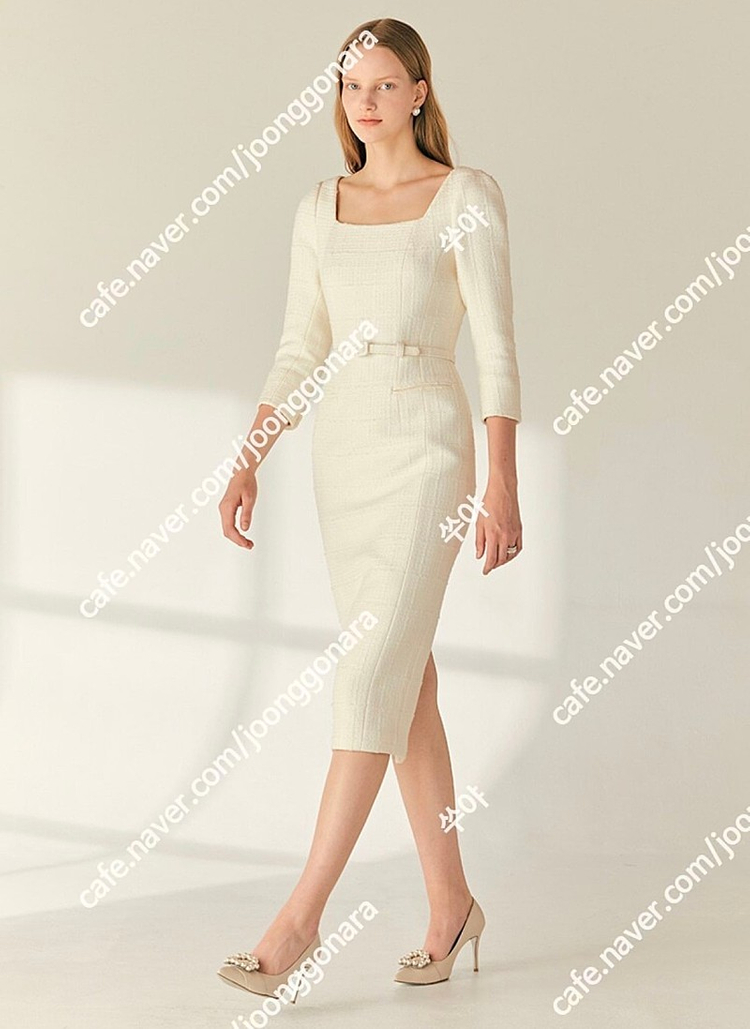 가격내림)BAU by Bride And You 브라이드앤유 원피스 COURTNEY Square neck H-line... 이미지