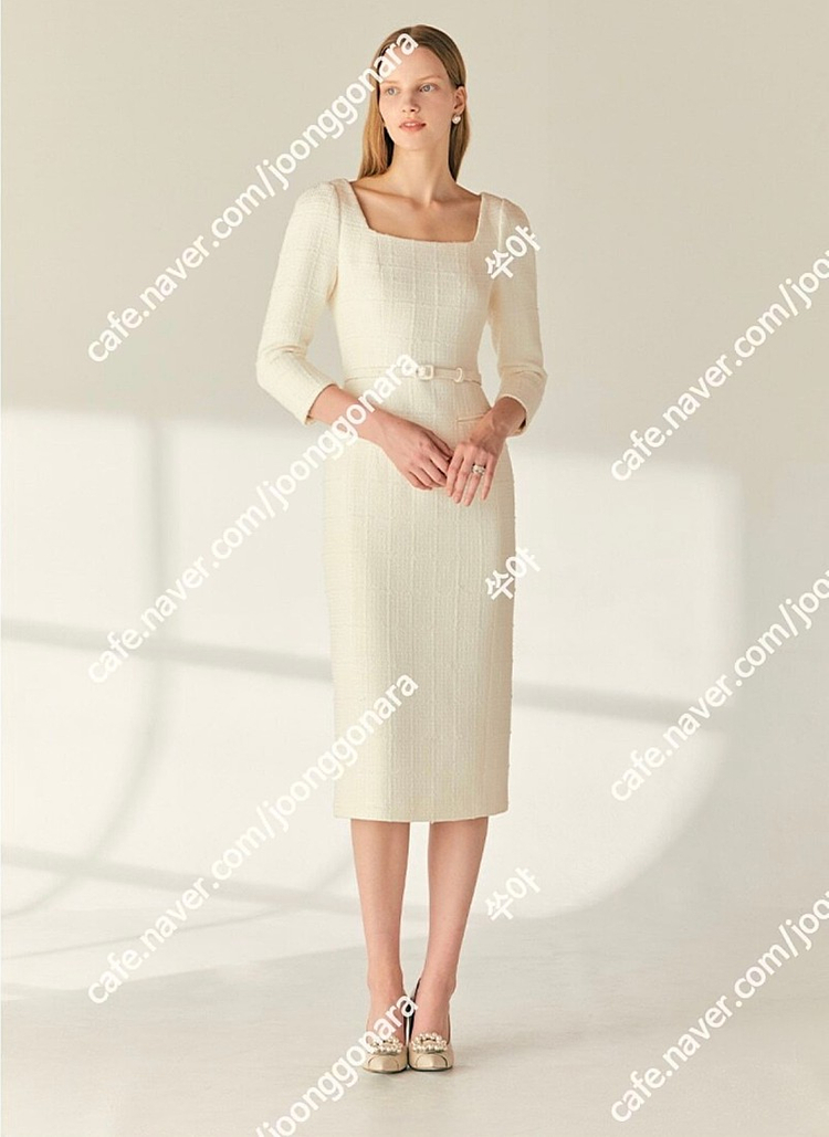 가격내림)BAU by Bride And You 브라이드앤유 원피스 COURTNEY Square neck H-line... 이미지