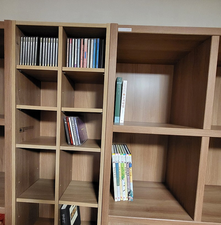 한샘5단 책장+ 바스켓 세트 이미지