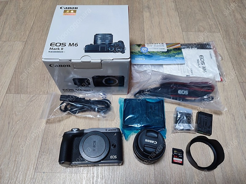 캐논 eos M6 mark II 15-45mm 킷트 풀박스 팝니다 이미지