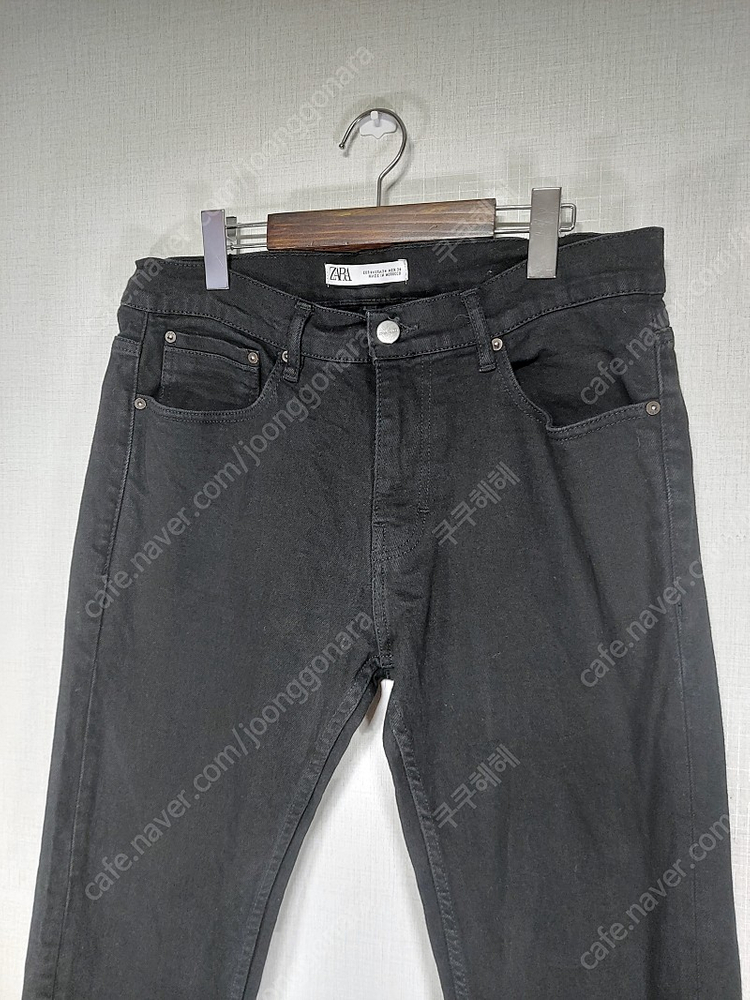 자라 남자데님팬츠 블랙진 34인치 청바지 흑청--1