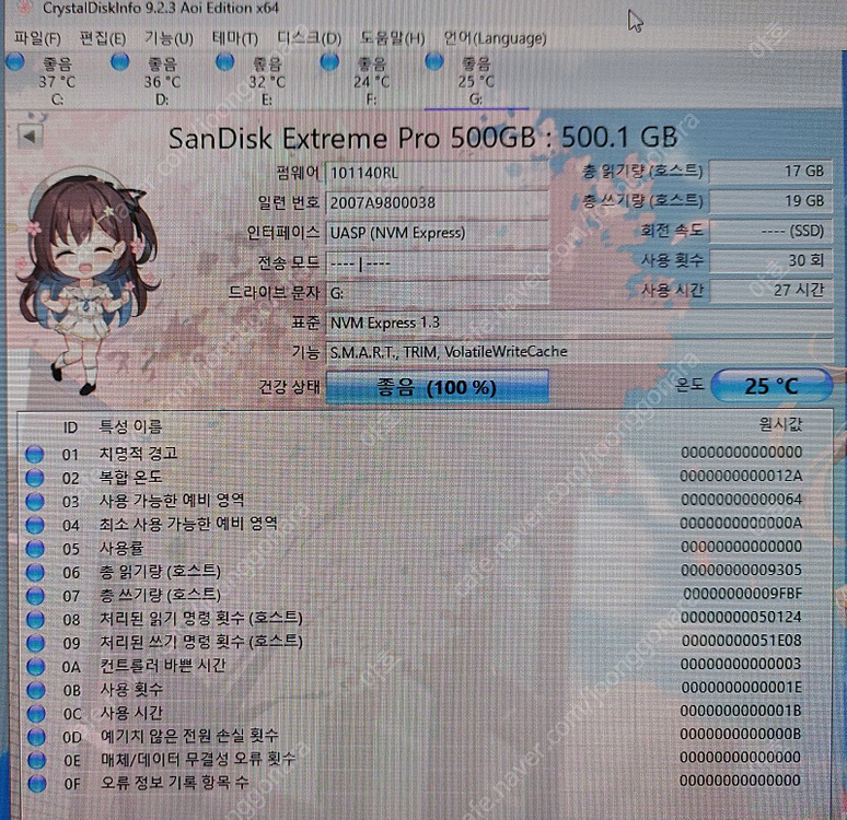 sandisk Extreme Pro E80 500GB ssd 외장 포터블--2