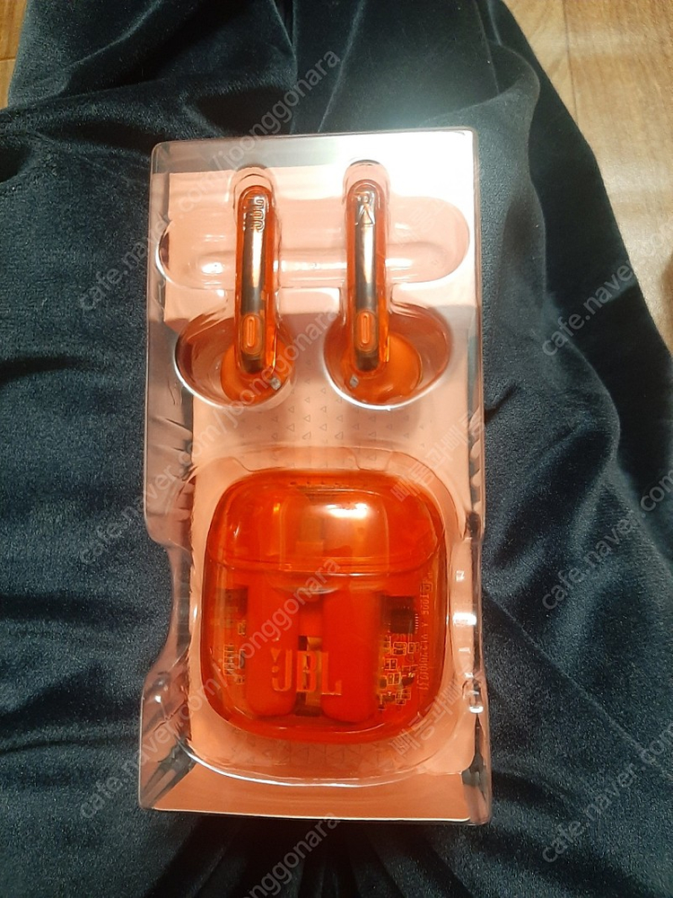 JBL TUNE 225 TWS 블루투스 이어폰 투명 오렌지 한정판 이미지